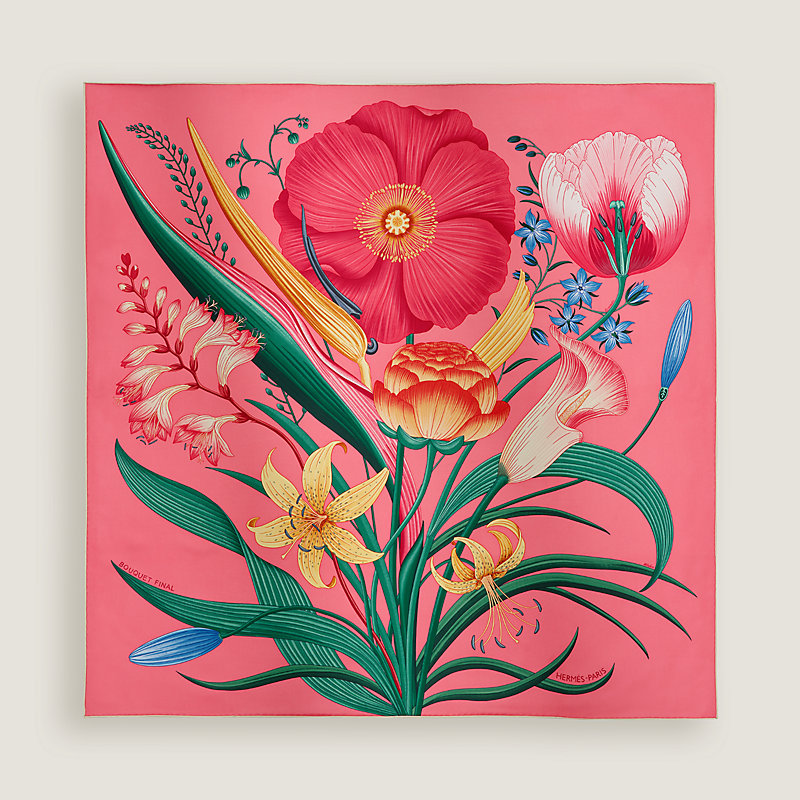 【素敵な花のデザイン☆】HERMES スカーフ カレ90 Bouquet Final Bouquet Final scarf 90 | Hermès Finland